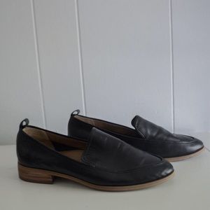 NORDSTROM RACK BLACK LEATHER LOAFERS